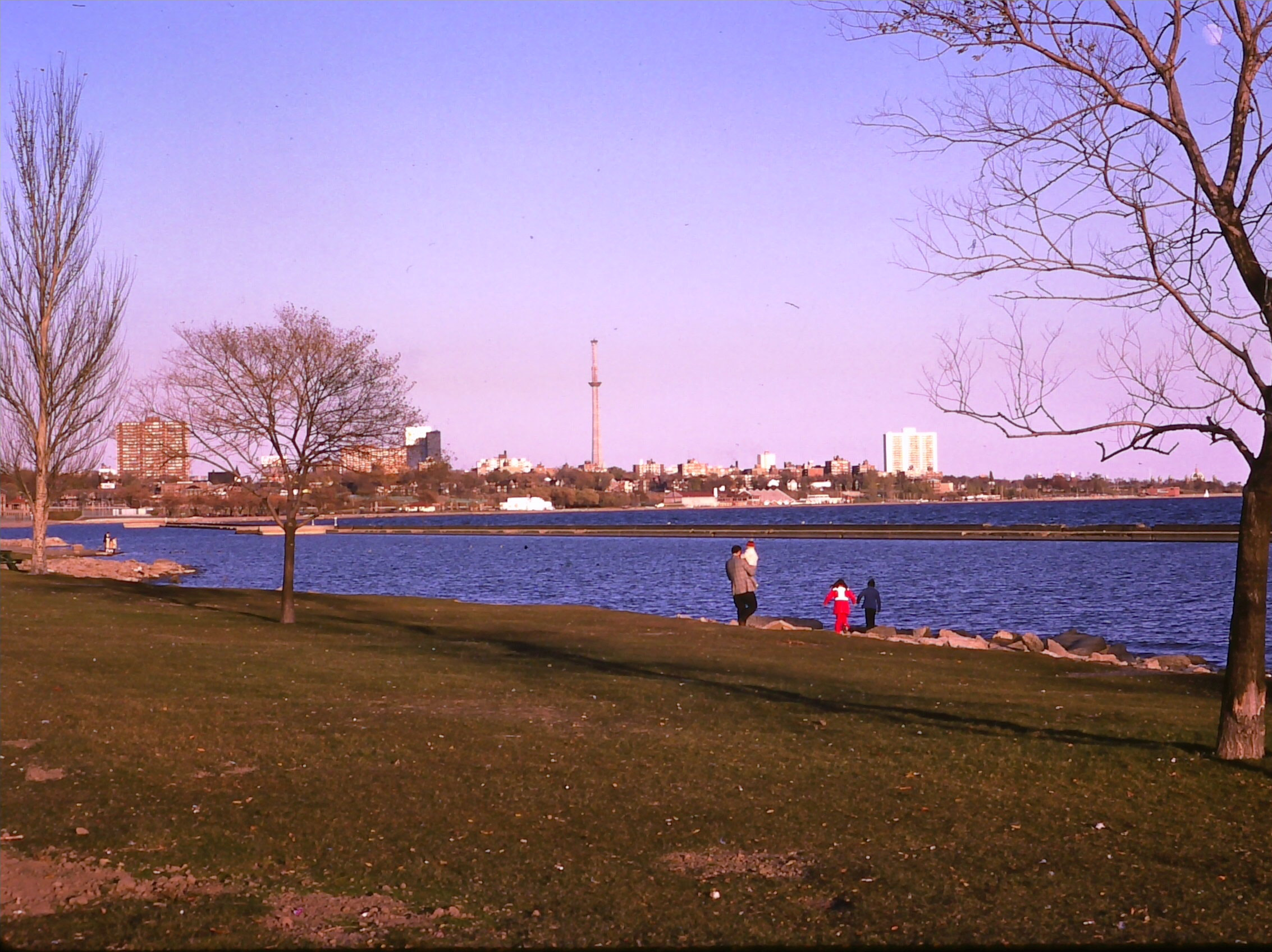 Toronto landscape from Sunnyside Park in Autumn 1974